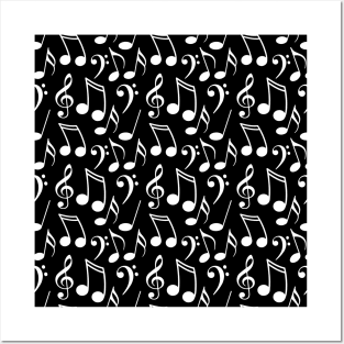 Cool Musical Note Pattern Posters and Art